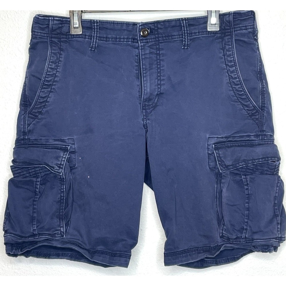 Gap Mens Cargo Shorts Regular Fit Cotton Blend 34‎ Navy Blue